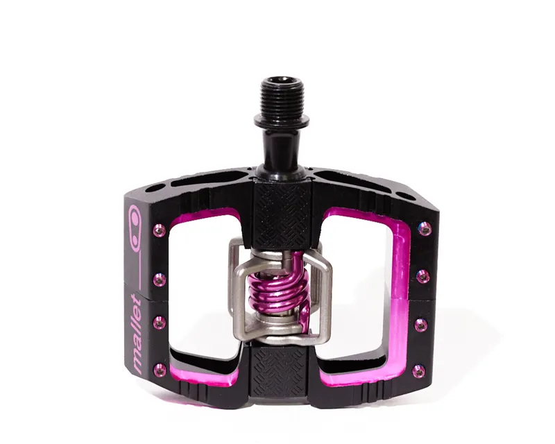 Crankbrothers Mallet DH Clip-in Mountain Bike Pedal - Black / Pink Black/Pink-1